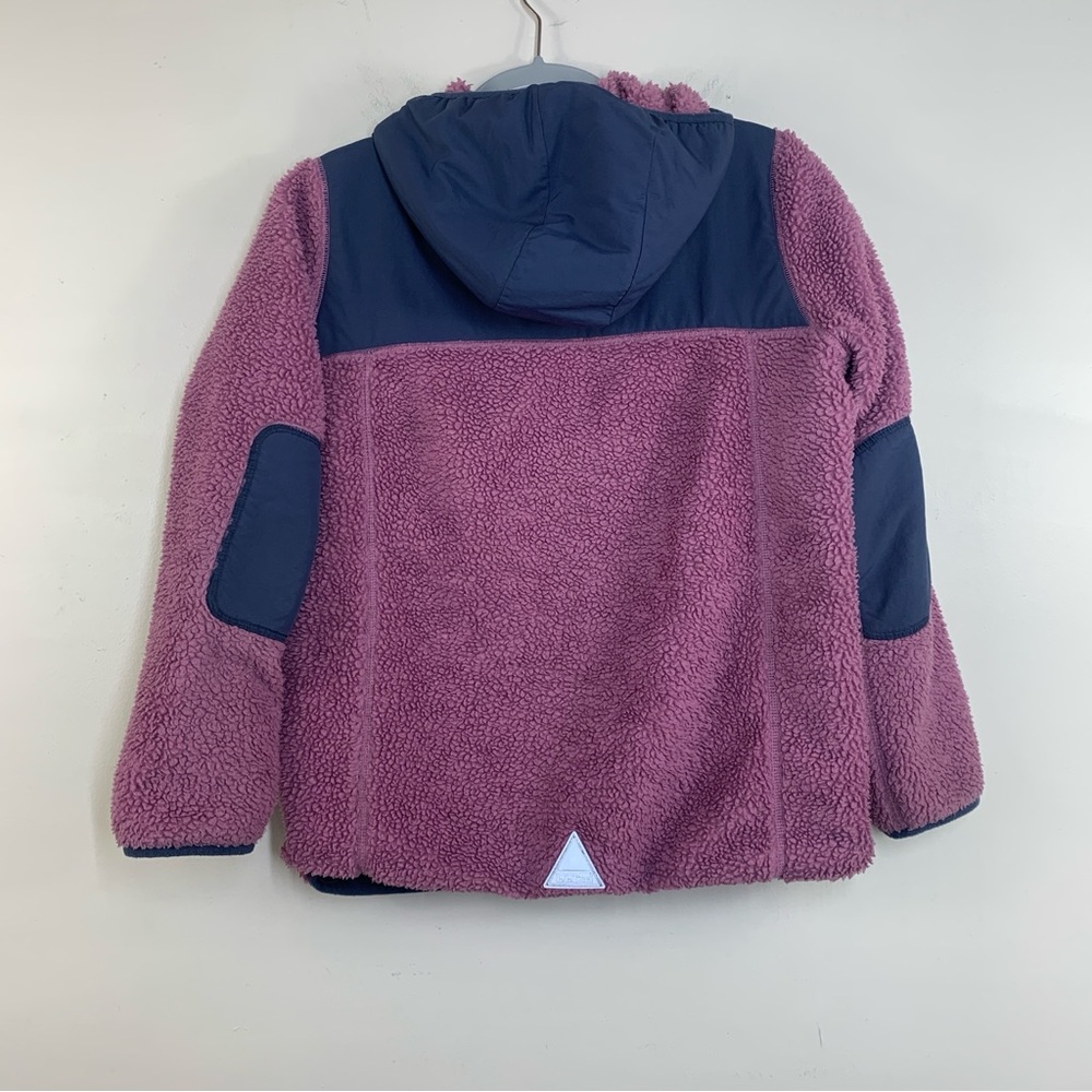 L.L.Bean Sherpa Hooded Jacket Punk/Blue -XL 18 - Picture 6 of 14